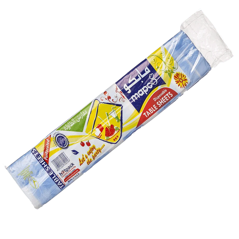 Hotpack Disposable Table Cover, Perforated Plastic Sofra Roll 100x100cm, 2 Rolls - Image 2