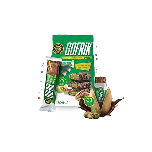 Gofrik Mini Milk Chocolate Wafer with Pistachio Paste 125g