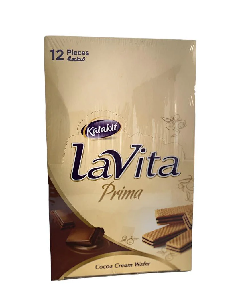 Katakit Lavita Prima Cocoa Cream Wafer 12 Pieces
