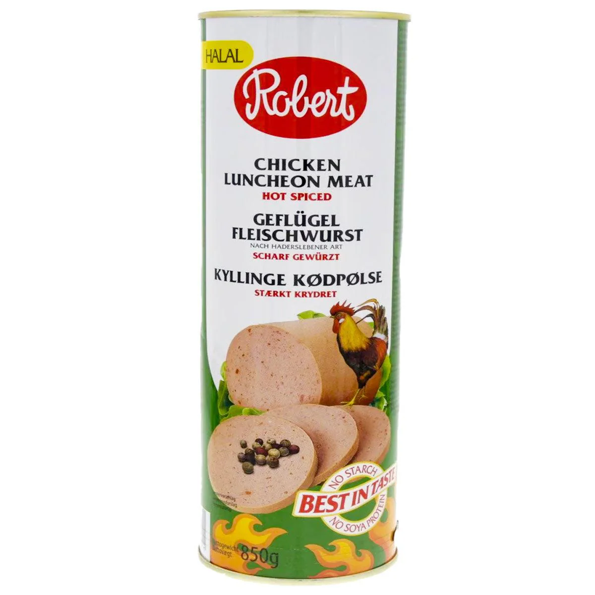 Robert Chicken Luncheon Meat Hot Spiced 850g