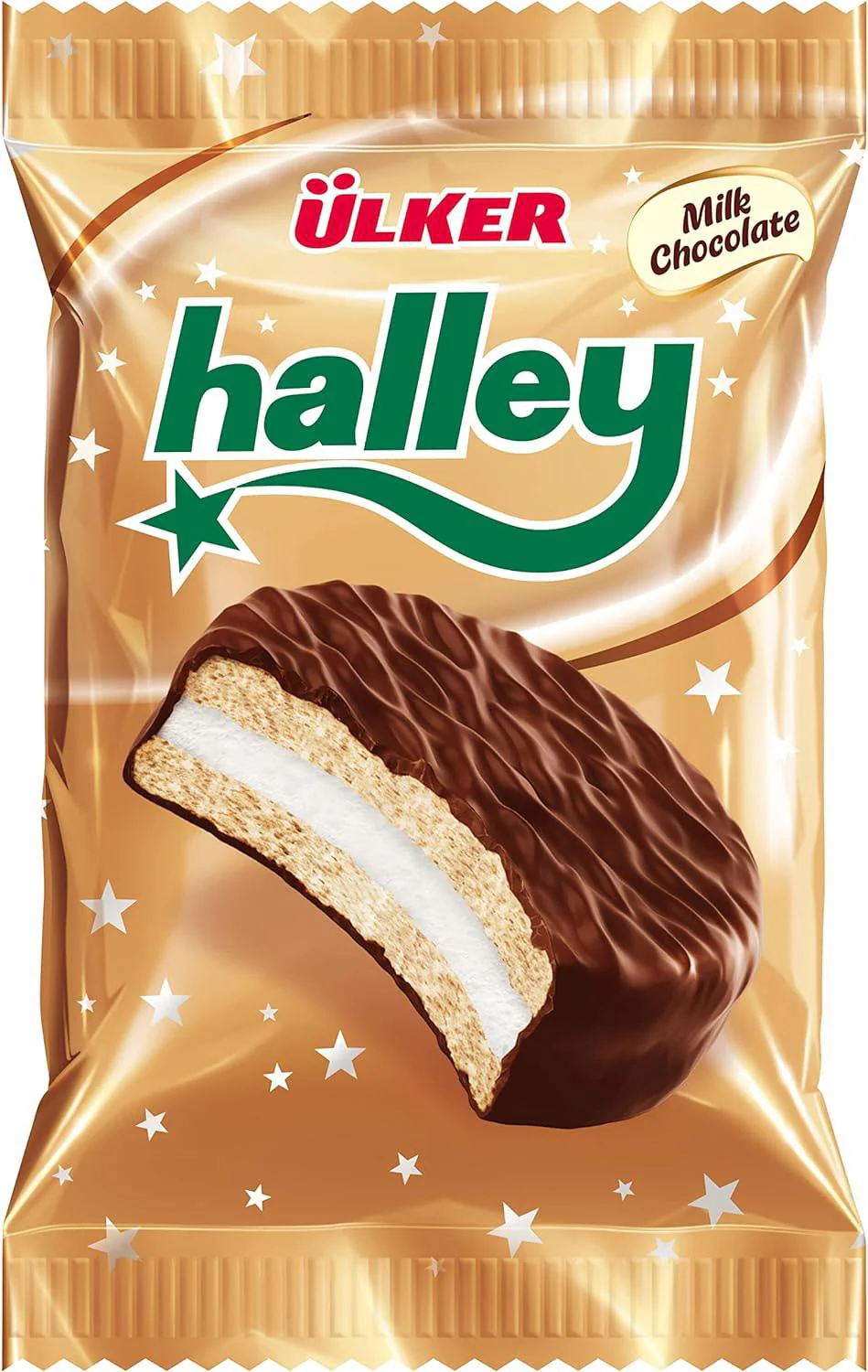 Ulker Halley Milk Chocolate Coated Sandwich Biscuits with Marshmallow Pack of 24 x 30g - Image 2