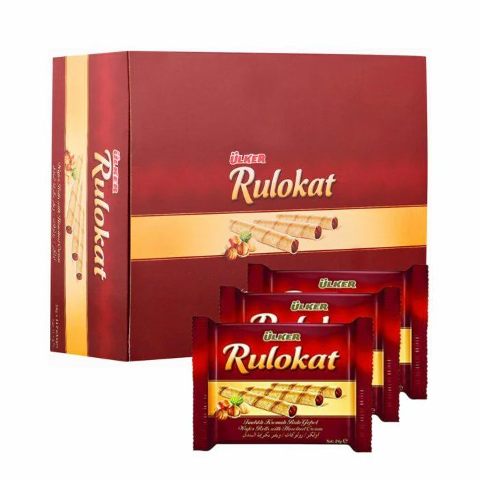 Ulker Rulokat Wafer Rolls with Hazelnut Cream 24 x 24g