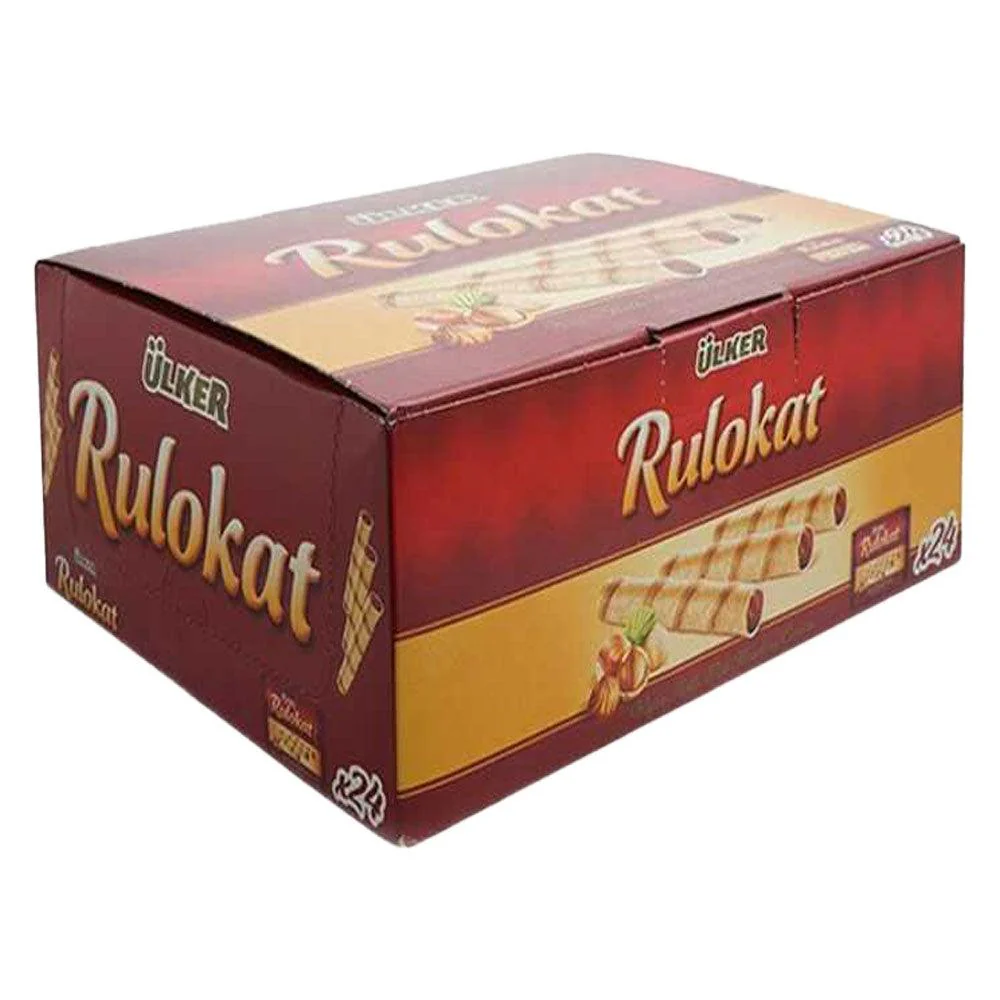 Ulker Rulokat Wafer Rolls with Hazelnut Cream 24 x 24g - Image 2